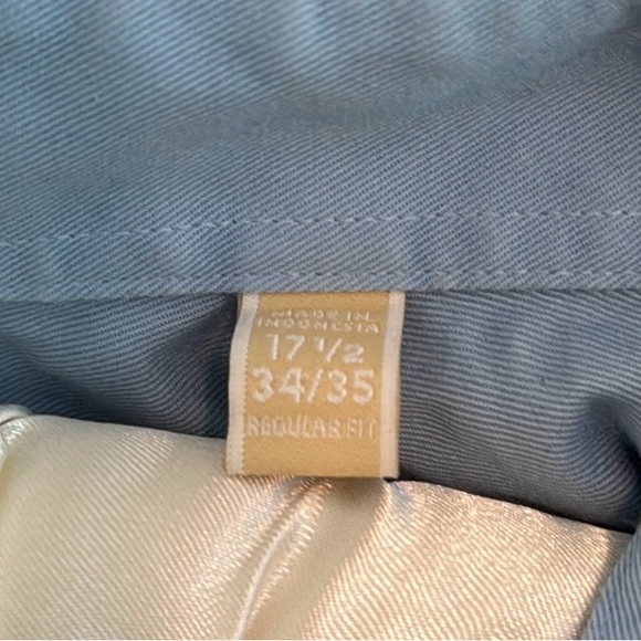 MICHAEL KORS MENS BUTTON DOWN SHIRT BLUE REGULAR FIT - Picture 4 of 4